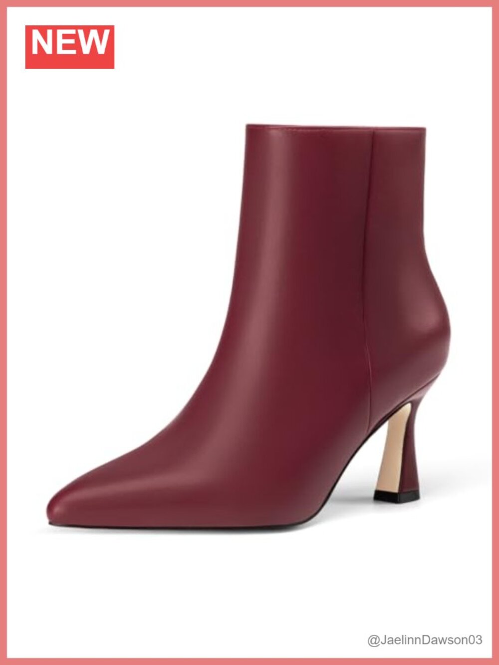Pointed Toe Stiletto Heel Ankle Boots PU Faux Leather Women Dress Booties